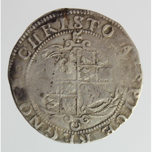 472 - Charles I Shilling mm. Portcullis, S.2789, 5.93g, F/GF