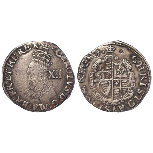 481 - Charles I silver shilling, Group D, 3a, mm. Coronet, S.2791, 5.88g, GF