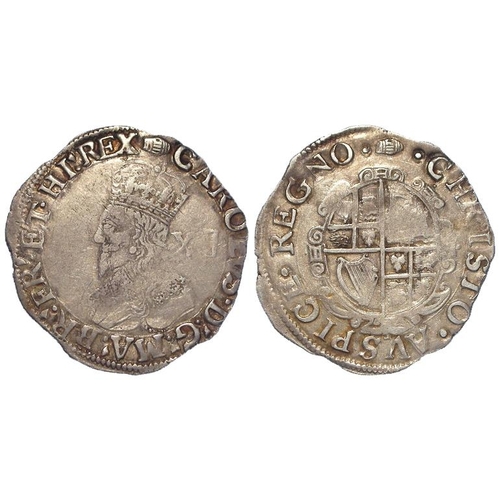 482 - Charles I silver shilling, Group D, 3a, mm. Tun, S.2791, 5.76g, GF