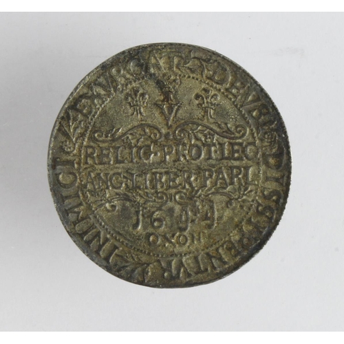 491 - Charlies I, cast white metal space-filler reproduction of an Oxford Rawlin's Crown 1644, toned nEF