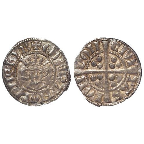 498 - Edward I silver penny of London, Class 3d. S.1390. 1.35g. Toned VF