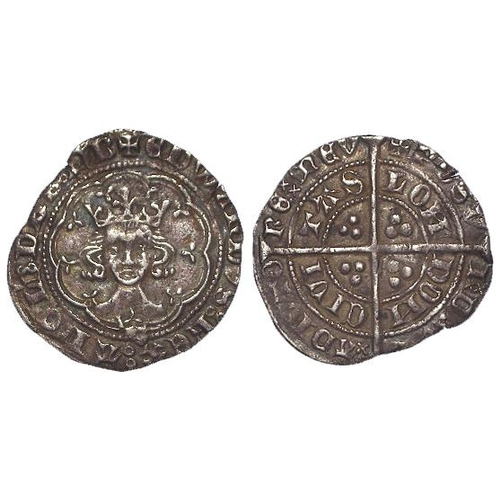 509 - Edward III silver halfgroat of London, Treaty Period without French title 1361-69, S.1620. 2.08g. Ir... 