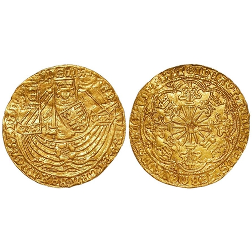 514 - Edward IV gold Ryal of London, Light Coinage 1464-70, S.1950, 7.61g, nEF