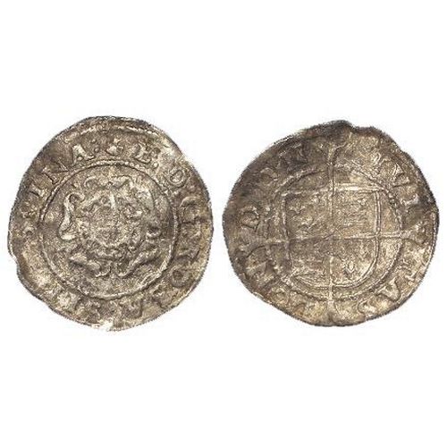 518 - Edward VI debased silver rose penny, Third Period 'Very Base Issue' (1551) mm. Escallop, S.2474, 0.8... 