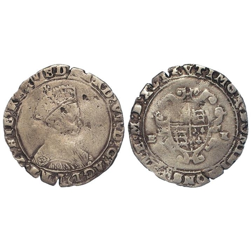 519 - Edward VI debased silver shilling of Southwark, Second Issue 1549-50, bust 3,  mm. Y, S.2466B. 4.78g... 