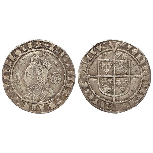 538 - Elizabeth I sixpence 1576 mm. Eglantine, S.2563, GF