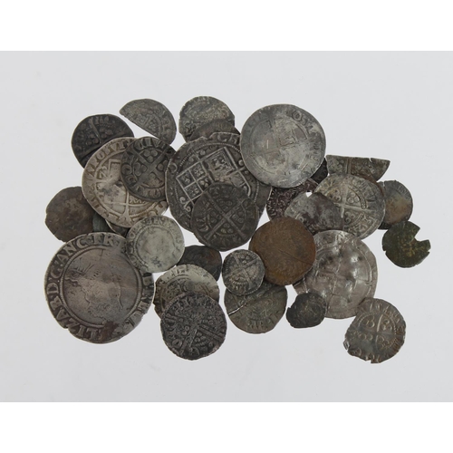 550 - GB hammered coins & fragments (32) short cross to Charles I, mixed grade.