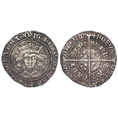 558 - Henry VI Annulet Issue groat of Calais, annulets at neck, as S.1836 but only one annulet reverse. 3.... 