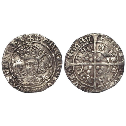 567 - Henry VII silver groat of London, mm. Anchor, S.2199A, 3.10g, GF, surface marks.