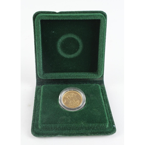 57 - Sovereign 1980 proof, aFDC cased without cert.