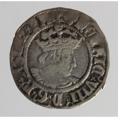 575 - Henry VIII silver halfgroat of Canterbury, Archbishop Warham, mm. Cross patonce, S.2343, 1.32g, GF