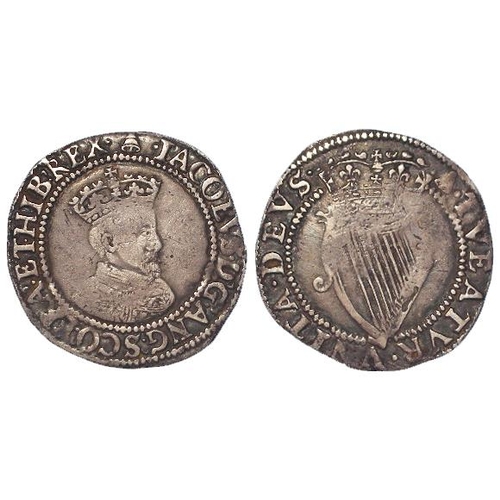 578 - Ireland, James I Sixpence mm. Bell, 2.11g, toned aVF