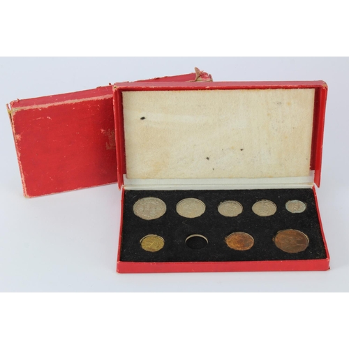 766 - GB Proof Oddments (14): Two incomplete 1950 Proof Sets in worn original cardboard cases. One set mis... 