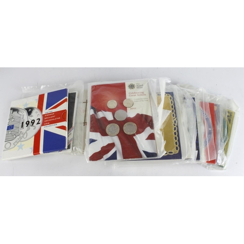 794 - GB Royal Mint UNC Sets (13) 1983 to 2011, including 1992 (with EU Presidency 50p)