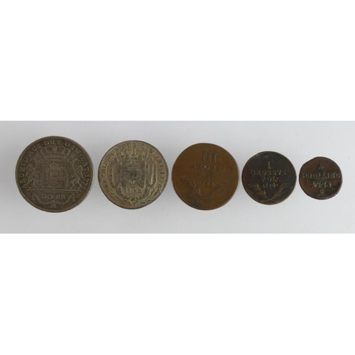 837 - Poland, Galicia & Lodomeria (5): 1 Schilling 1774 C# 1 GF; 1 Grossus 1794 C# 4 Fine; 3 Grossi 1794 C... 