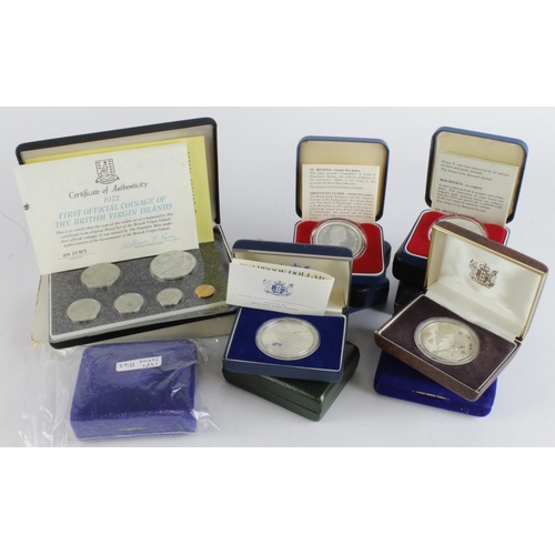 861 - World Crown-Size Silver Proofs (11) cased, and 2 sets.