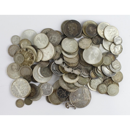 863 - World Silver coins (approx 1Kg) mixed grades and countries.