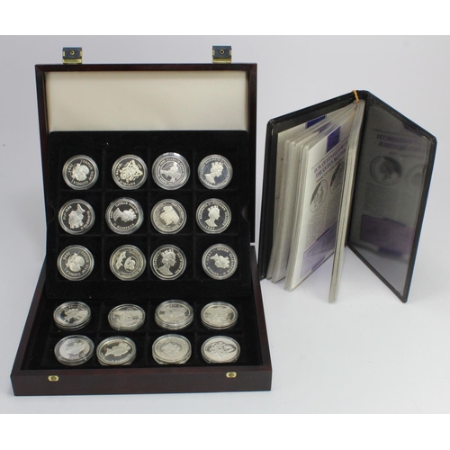 868 - World Silver Proof Crown-size issues (24) all with a 