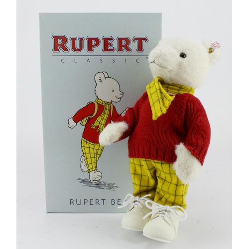 104 - Steiff Limited Edition Rupert Bear, with certificate (1255/3000), contained in original box, height ... 