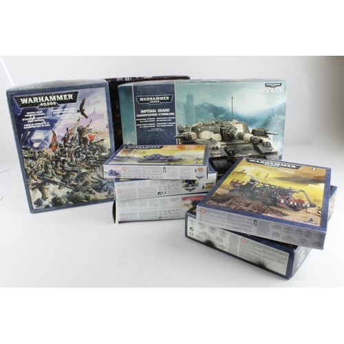 119 - Warhammer 40k. A collection of eight boxed Warhammer 40k sets, including Imperial Guard Shadowsword ... 