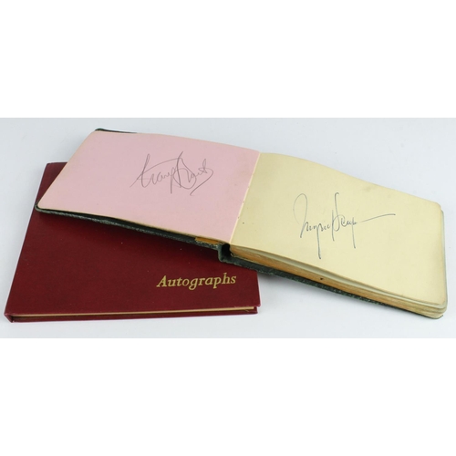 132 - Autograph Albums. Two autograph albums, containing signatures including Laurence Olivier, Vivien Lei... 