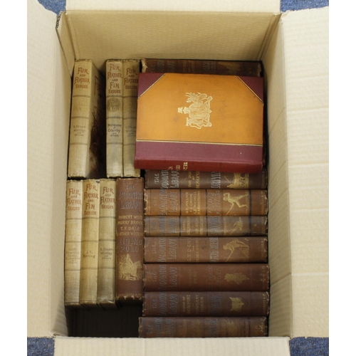 134 - Badminton Library, 12 volumes, mixed editions circa 1889-1912, including Driving, Racing, Swimming, ... 