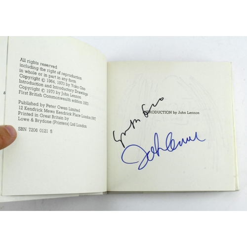 137 - Beatles interest. Ono (Yoko), Grapefruit, Introductory by John Lennon, 1st UK edition, 1970, signed ... 