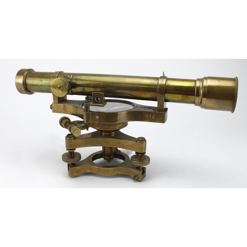 294 - Brass level by Liberty, height 17.5cm, length 37cm approx.