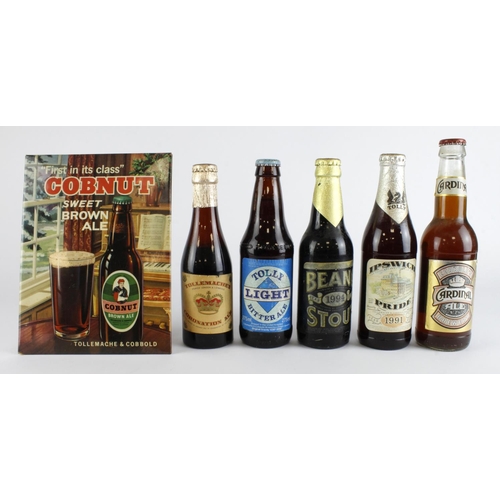 328 - Ipswich interest. Five bottles of Tolly Cobbold ales to include a Coronation ale (1953) and a Tolly ... 