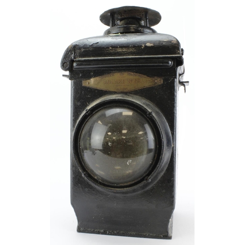 349 - Railway interest. Large railway lamp 'Adlake no. 55', original plaque to front, height 38.5cm approx... 