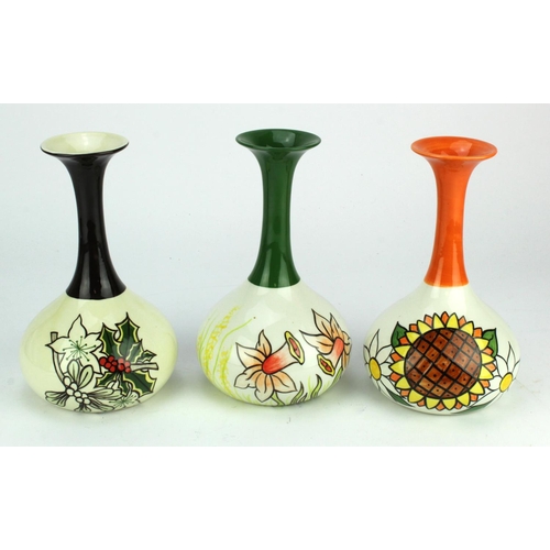 620 - Lorna Bailey. Three Lorna Bailey limited edition vases, each limited to 250 pieces, height 19.5cm ap... 