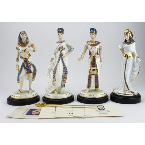 663 - Wedgewood, for Compton & Woodhouse, three limited edition figures comprising Akhenaten (no.958/9500)... 