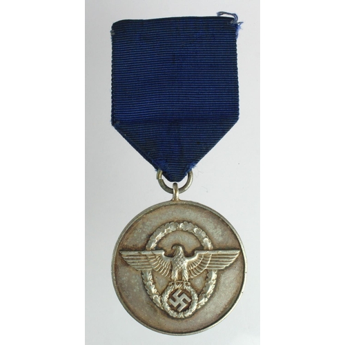 196 - German Nazi Police Long Service Medal, 3rd Class for 8 Years Service