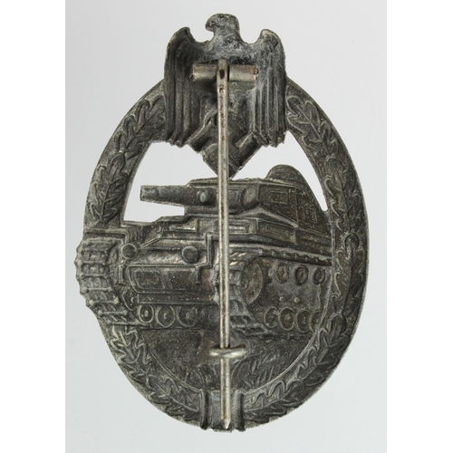 226 - German Nazi Tank Battle Badge, no makers mark