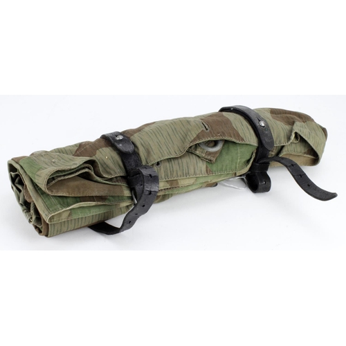 532 - Zeltbahn (Tent Quarter) - Camo splinter pattern & carry straps