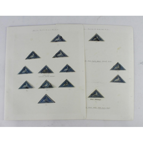 1002 - Cape of Good Hope - a study of the De La Rue 4d triangles, many fine three margin examples, includin... 