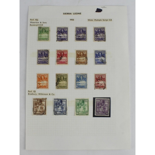 1086 - Sierra Leone 1932 set to £1, used, cat approx £500