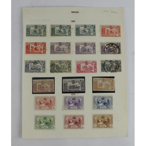 1089 - Spain 1905 Quixate set to 10p mint & used, cat approx £800