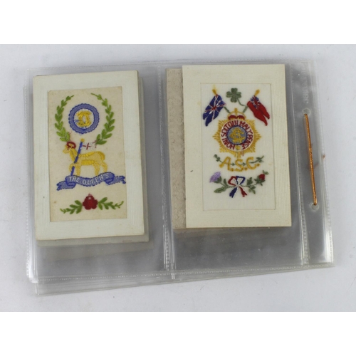 1143 - Embroidered Silk postcards, Military, Patriotic, Date, Souvenir and Greetings. (16)