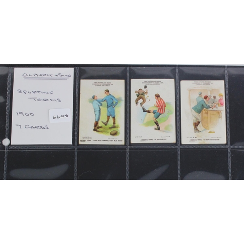 1252 - Rugby Football - Clarke, Sporting Terms 1900, 3 different in a page, G, cat value £240