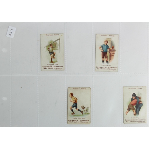 1253 - Rugby Football - Faulkner, Football Terms 1900 x4, all different, about G, cat value £200