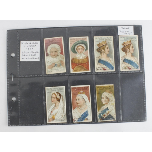 1258 - Salmon & Gluckstein, Her Most Gracious Majesty Queen Victoria 1897 set of 6, plus 1x variety (thick ... 