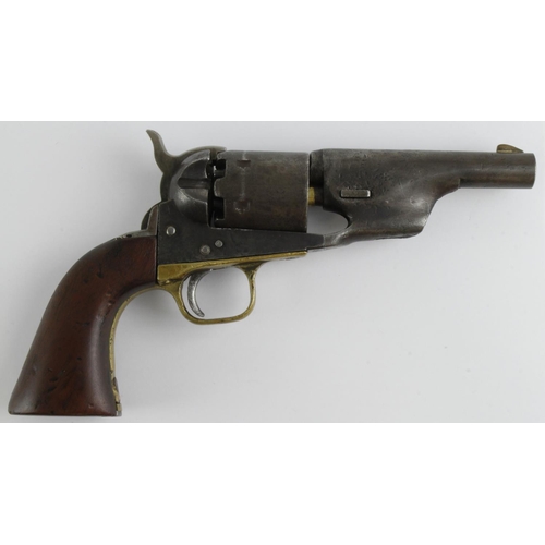 1338 - Colt Army Civil war percussion revolver no 21856 the barrel officially shortened with the ram rod re... 