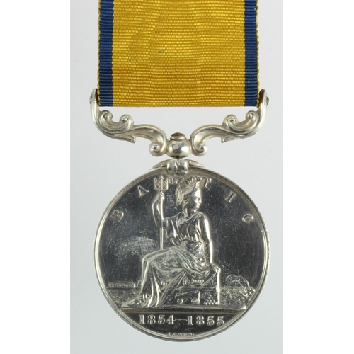 1487 - Baltic Medal 1856 unnamed as issued, suspender refitted and loose. Sold a/f