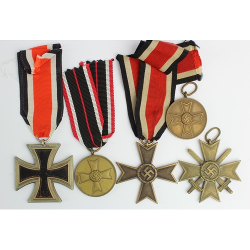 1531 - German Nazi Iron Cross 2nd Class WW2, War Merit Cross 2nd Class with Swords (NR), War Merit Cross 2n... 