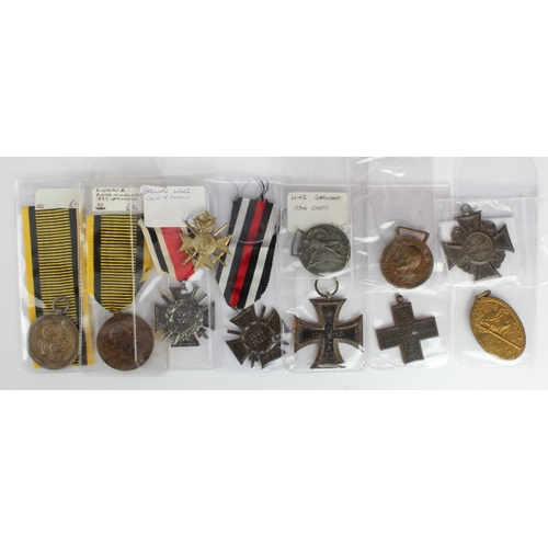 1602 - World medals various - Austria Medal for the War of 1873 (x2), Bulgaria Cross of Bravery with Swords... 