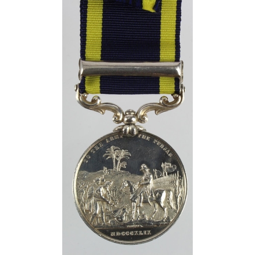 1630 - Punjab Medal 1849 with Chilianwala clasp named (J. Elliott, 24th Foot). Killed In Action 13th Januar... 