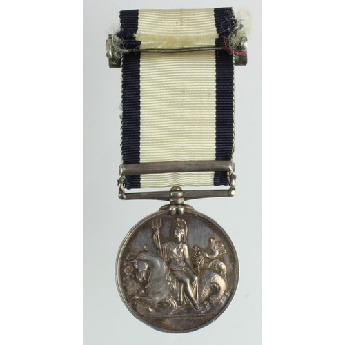 1640 - Naval General Service Medal 1847 with St Vincent clasp and top ribbon clasp engraved 