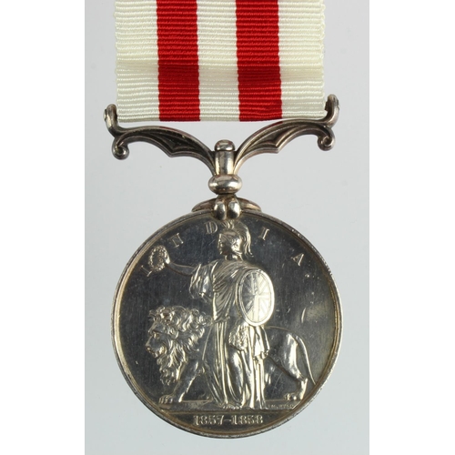 1646 - Indian Mutiny Medal 1858 no clasp, named (J. O'Brien, 38th Regt). South Staffordshire Regt. Notes - ... 