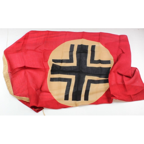 1690 - German Balkenkreuz forward units identification flag, 5x feet long, service worn.